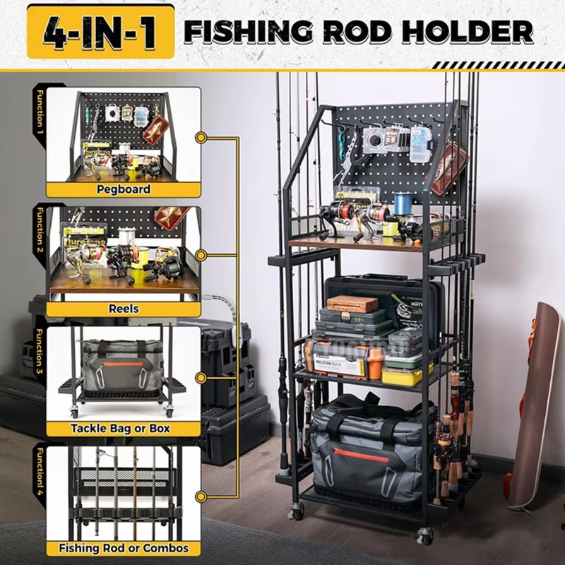 Rak Penyimpanan Peralatan Mema - Fishing Rod Combo ulasan dan harga